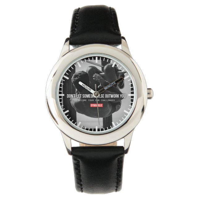 Reloj De Pulsera Motivación del gimnasio de construcción de cuerpos (Anverso)