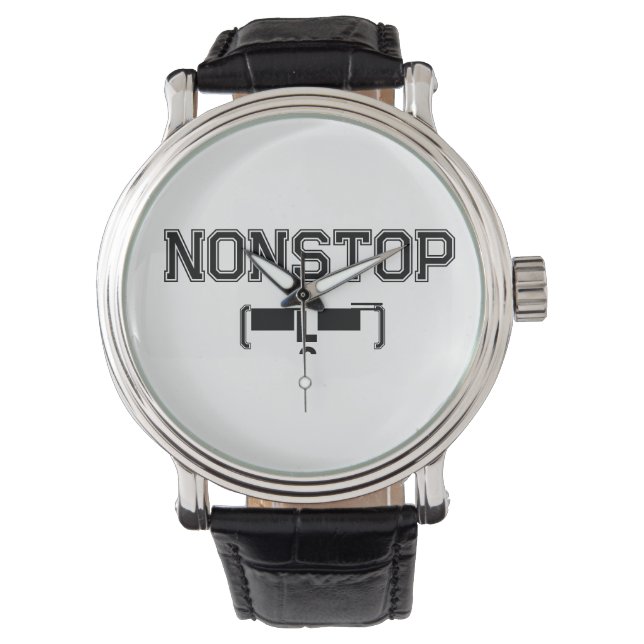 Reloj De Pulsera Motivación del Gimnasio NONSTOP Camiseta de Hoodie (Anverso)
