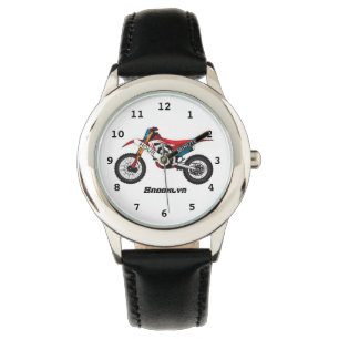 Reloj De Pulsera Moto de moto de tierra roja
