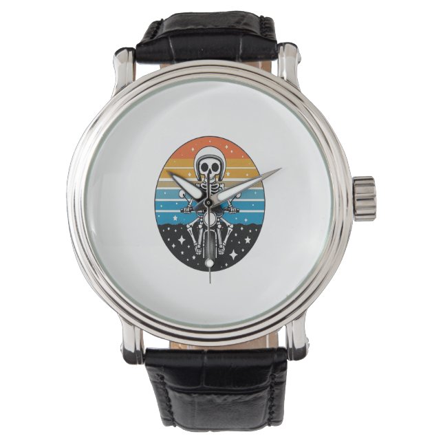 Reloj De Pulsera Motocicleta Skeleton Riding (Anverso)