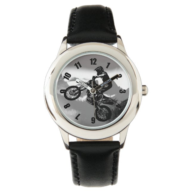 Reloj De Pulsera Motocross Biker - Montañas rocosas (Anverso)