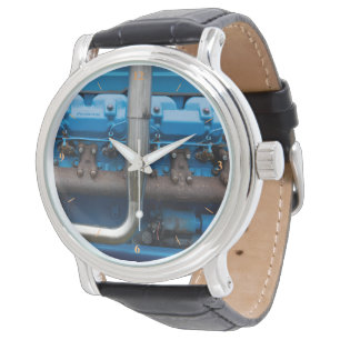 Reloj De Pulsera Motor de Tractor Azul