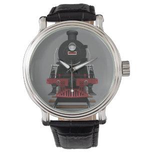 Reloj De Pulsera Motor de Tren Antiguo Ferrocarril Cualquier Color 