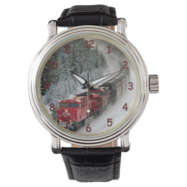 Reloj De Pulsera Motor de tren diesel clásico (Anverso)