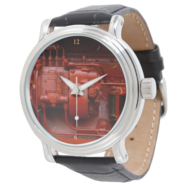 Reloj De Pulsera Motor del tractor rojo (Angular)
