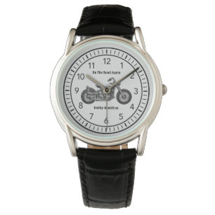 Reloj De Pulsera Motorcycle Biker Nombre y mensaje personalizado