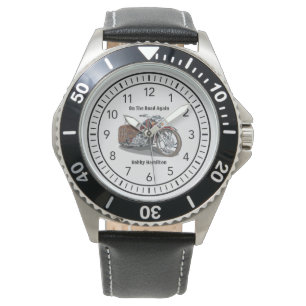 Reloj De Pulsera Motorcycle Biker Nombre y mensaje personalizado