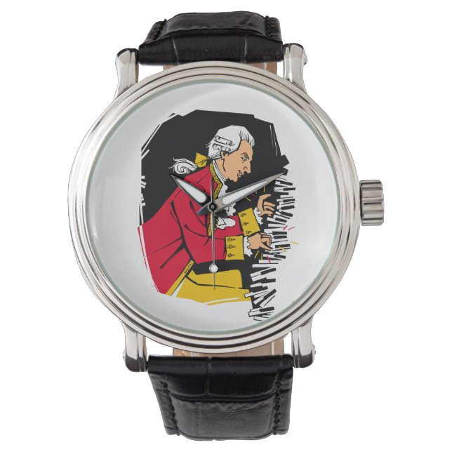 Reloj De Pulsera Mozart toca el piano (Anverso)