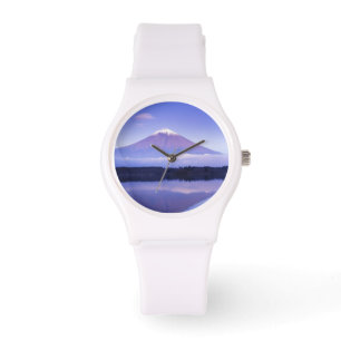 Reloj De Pulsera Mt. Fuji con nube lenticular, lago Motosu,