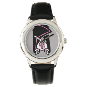 Reloj De Pulsera MTD rosa y negro - Halloween - Naturaleza - Ecolog