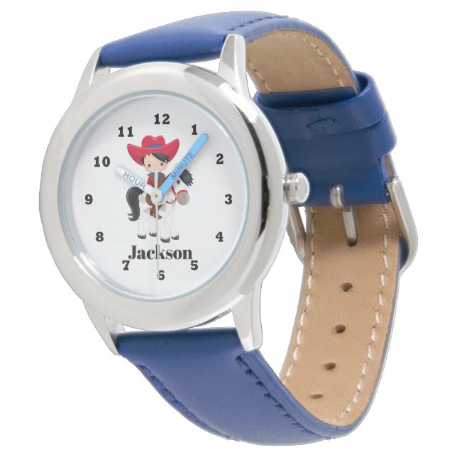 Reloj De Pulsera Muchachos lindos vaqueros agregar nombre (Angular)