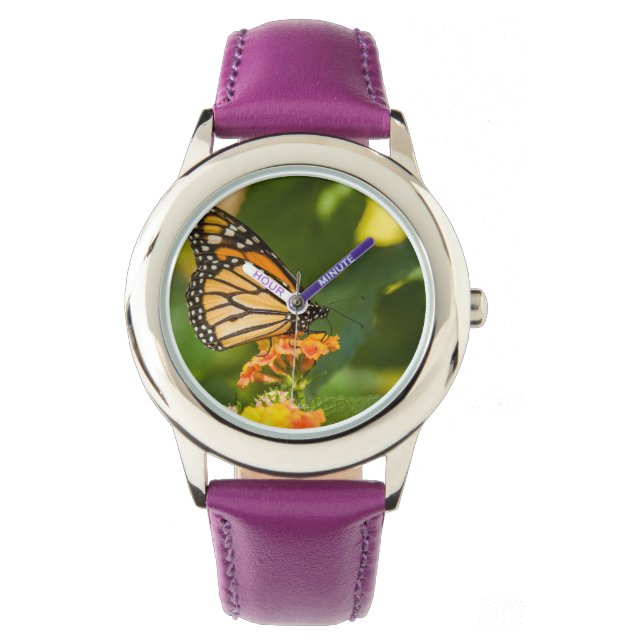 Reloj De Pulsera Muestra fotografía de una mariposa (Anverso)