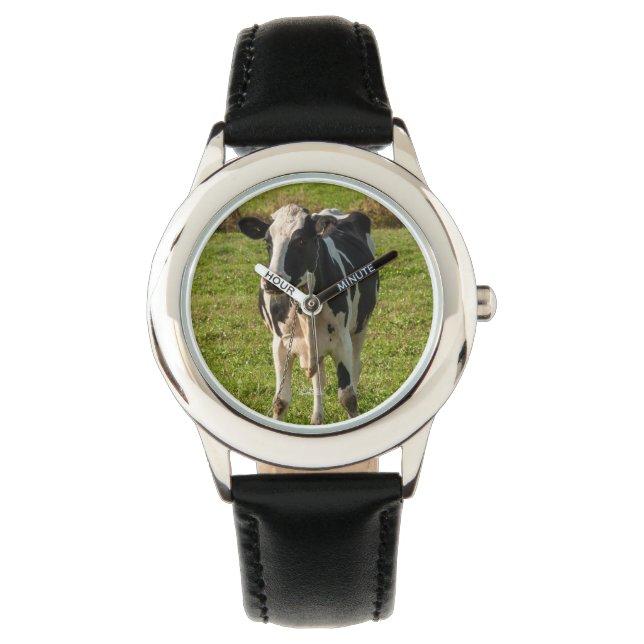 Reloj De Pulsera Muestra fotografía de vaca (Anverso)