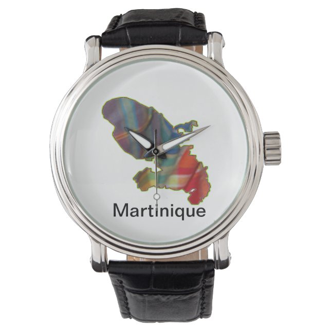Reloj De Pulsera Muestra Hombre con tarjeta Martinica (Anverso)