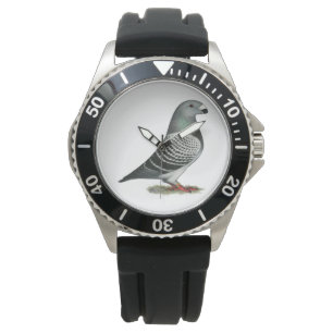 Reloj De Pulsera Muestre a corredor la paloma azul del inspector