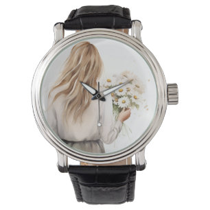Reloj De Pulsera Mujer Con Daisy Bouquet