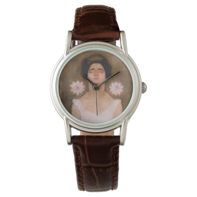 Reloj De Pulsera Mujer con flores de pasión (por Piet Mondrian) (Anverso)
