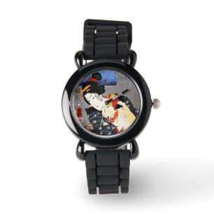 Reloj De Pulsera Mujer con un gato de Utagawa Kuniyoshi 歌 川 国 芳