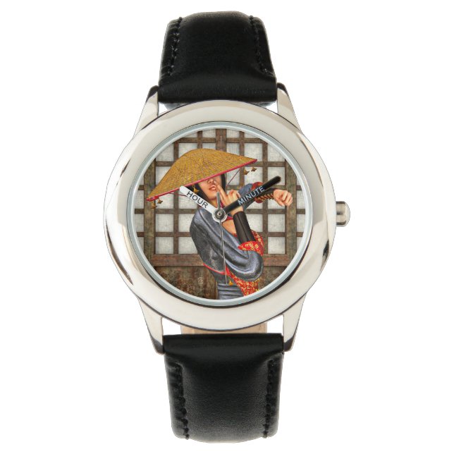 Reloj De Pulsera Mujer de batalla asiática (Anverso)