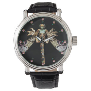 RELOJ DE PULSERA MUJER DRAGONFLY CON GEMSTONES DE ROSA