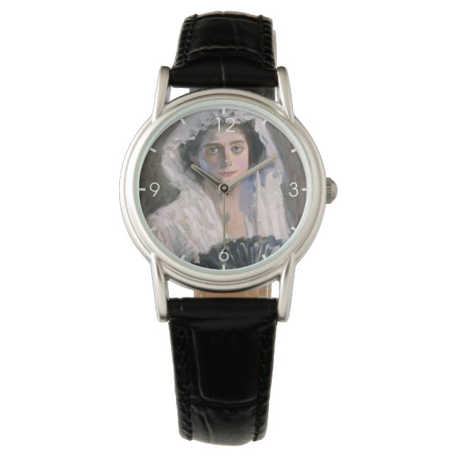 Reloj De Pulsera Mujer elegante con ventilador negro (Fujishima Tak (Anverso)