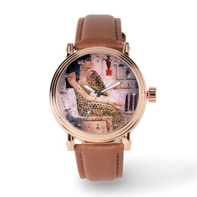 RELOJ DE PULSERA MUJER ELEGANTE, MODA Y BELLEZA DE LA ANTIGUA EGIPT (Anverso)