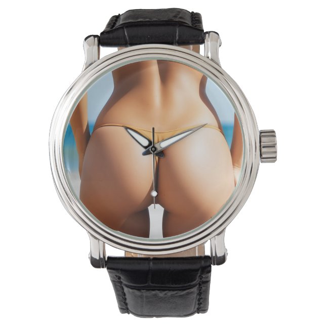 Reloj De Pulsera Mujer en la playa (Anverso)