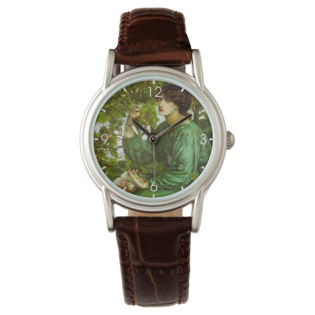 Reloj De Pulsera Mujer en verde (El sueño del día) (de D.G. Rosetti (Anverso)