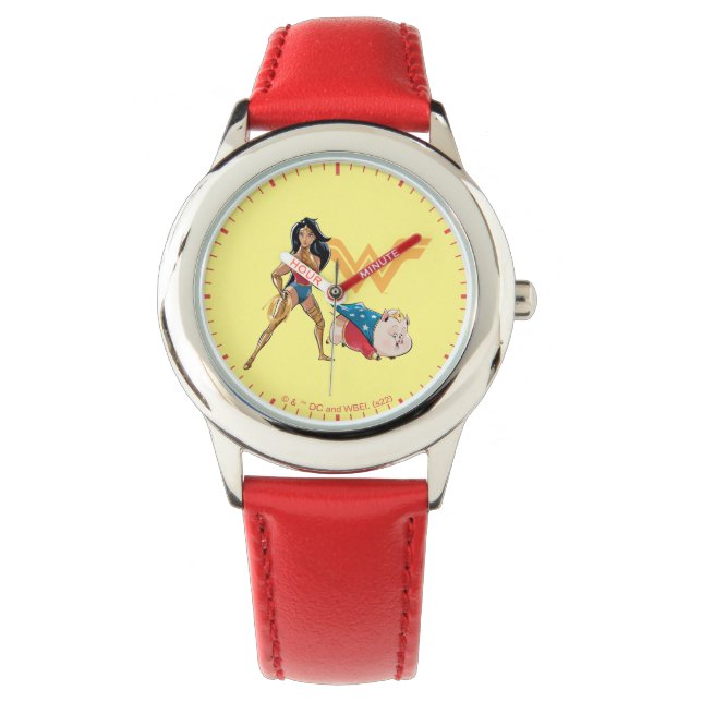 Reloj De Pulsera Mujer Maravilla y PB (Anverso)
