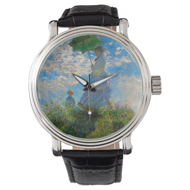 Reloj De Pulsera Mujer Monet Paraguas Impresionismo (Anverso)