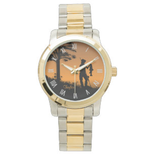 Reloj De Pulsera Mujer pescadora al atardecer