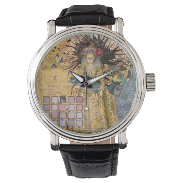 Reloj De Pulsera Mujer Piscis Vintage Clásico Gótico (Anverso)