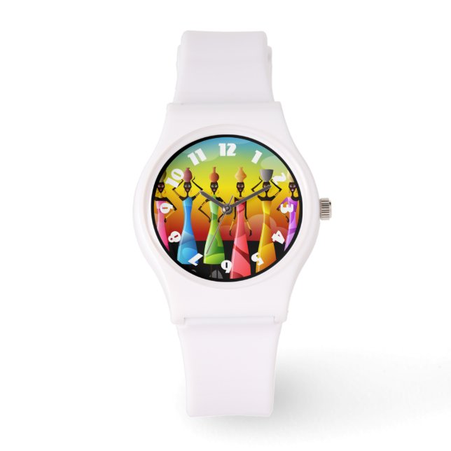Reloj De Pulsera Mujeres africanas con alfarería en la cabeza (Anverso)