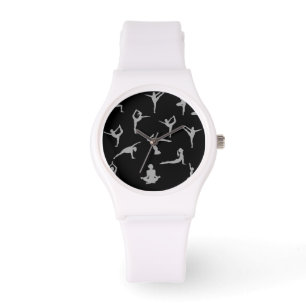 RELOJ DE PULSERA MUJERES DE YOGA POSES (BLANCO)