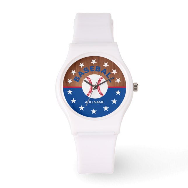 Reloj De Pulsera Mujeres Deportivas de Béisbol personalizado (Anverso)