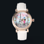 Reloj De Pulsera Mujeres en Paris Watch con Torre Eiffel<br><div class="desc">Ver con mujer Bonito con globo de corazón rosado en París - Torre Eiffel Dibujo romántico - Elegir / Añadir su texto único / fuente / color - Hacer su regalo de relojes especiales - Redimensionar y mover o eliminar y añadir elementos - Imagen / texto con herramienta de personalización...</div>