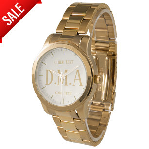 Reloj De Pulsera Mujeres Monograma Observar Elegancia Personalizada