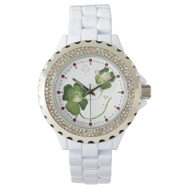 RELOJ DE PULSERA MUJERES VERDES Y AFORTUNADAS CON CORAZÓN (Anverso)