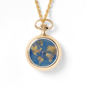 Reloj De Pulsera Mundo Dorado