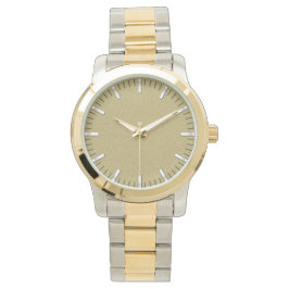 Reloj De Pulsera Muñeca clásica de Relieve metalizado dorado