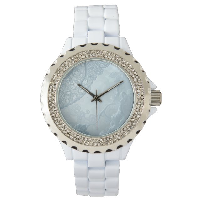 Reloj De Pulsera muñeca de fantasía de encaje blanco (Anverso)