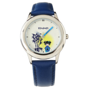 Reloj De Pulsera Muñeca japonesa kokeshi en bambú a nombre del am