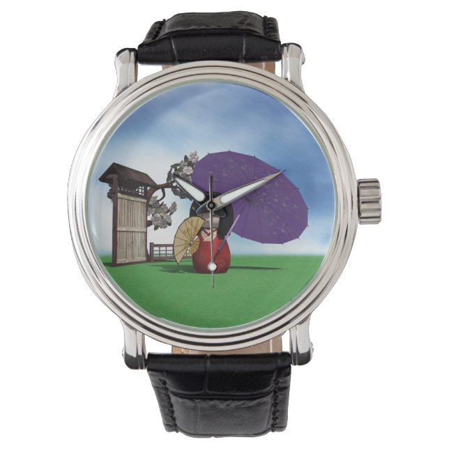 Reloj De Pulsera Muñeca Kokeshi (Anverso)