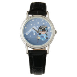 Reloj De Pulsera Muñeca Kokeshi de invierno - Chica Geisha de la Mo