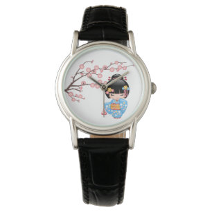 Reloj De Pulsera Muñeca Maiko Kokeshi - Chica japonés de geisha.