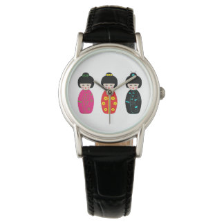 Reloj De Pulsera Muñecas tradicionales japonesas kokeshi geisha