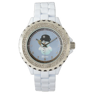 Reloj De Pulsera Muñeco de nieve de las felices Navidad
