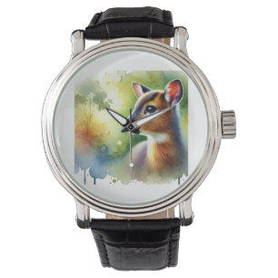 Reloj De Pulsera Muntjac Deer in the Light 101024AREF126 - Watercol