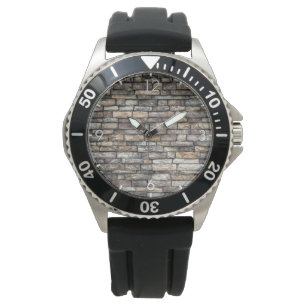 Reloj De Pulsera Muro de piedra gris