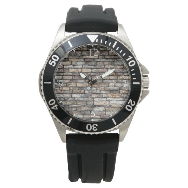 Reloj De Pulsera Muro de piedra gris (Anverso)
